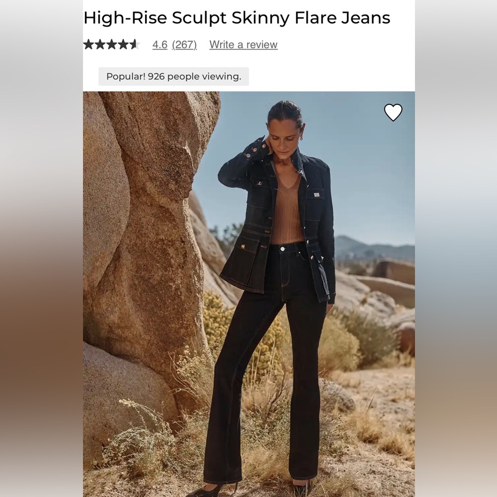 High Rise Skinny Flare Jeans